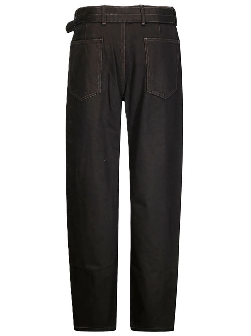 Pantaloni larghi con cintura Lemaire Lemaire | PA326LD1055BK999 BLACK